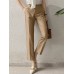 Solid Pocket Tailored Pants For Women