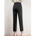 Solid Pocket Pleated Tailored Pants For Women